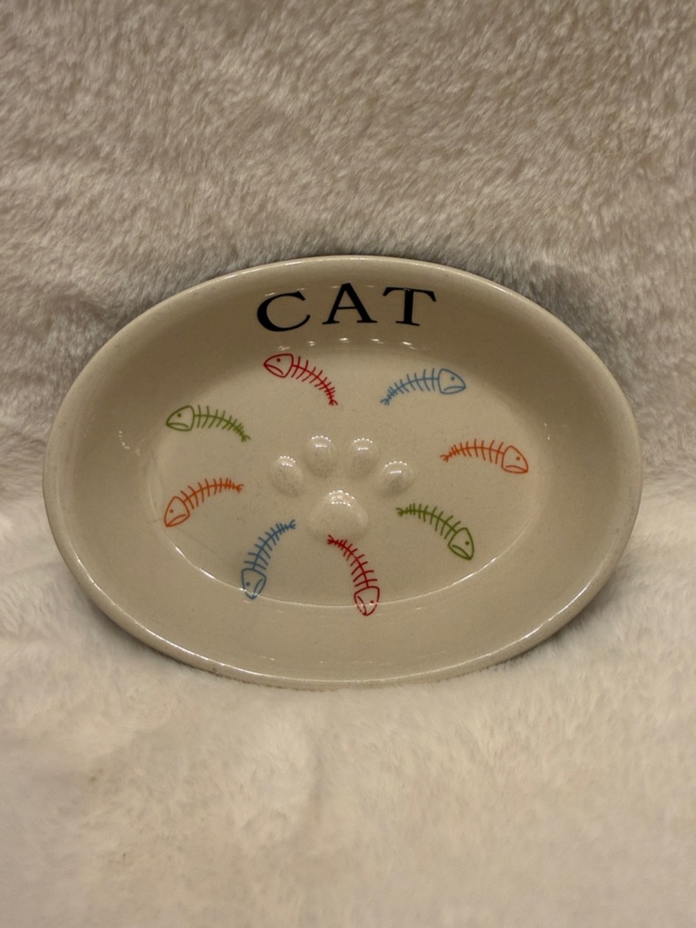 Fido's Diner stoneware cat dish